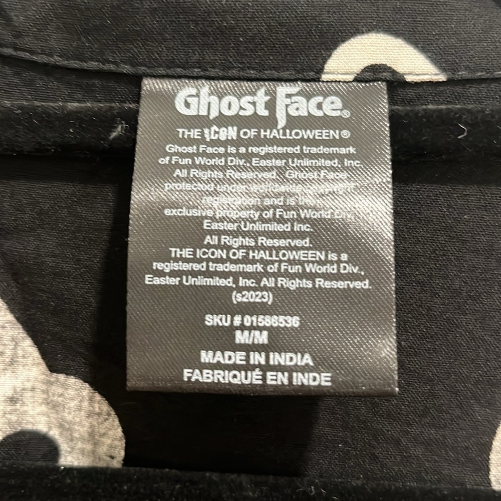 Scream Ghostface Button-Down Crop Top - image 2